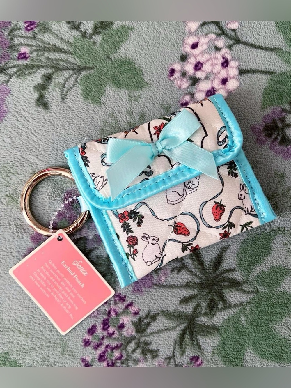 Sonix x Strawberry Delight Urban Outfitters Exclusive Quilted Earbud Case 🐰🍓